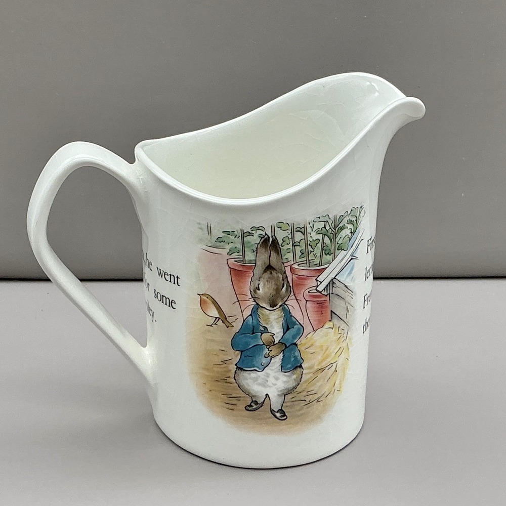 Wedgwood Peter Rabbit Beatrix Potter Cream Pitcher Etruria Barlaston England